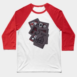 Gothic Poker Cards Baseball T-Shirt